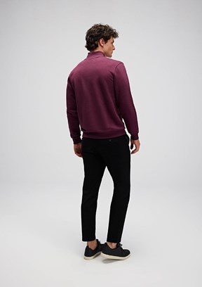 ELLESSE Bordo Erkek Fermuarlı Sweatshirt