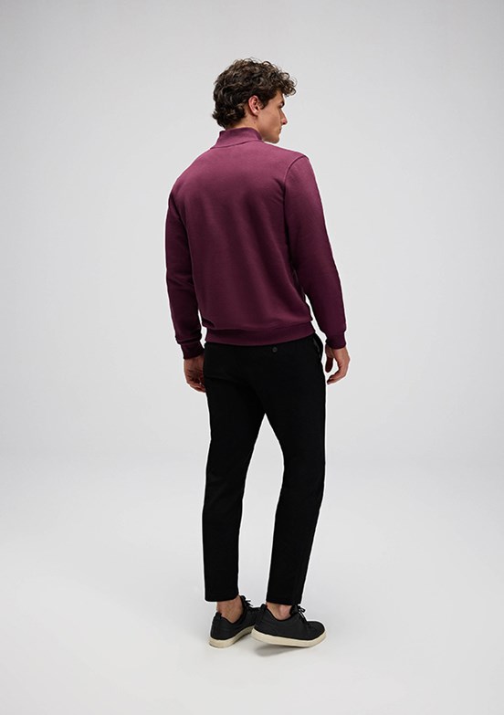 ELLESSE Bordo Erkek Fermuarlı Sweatshirt
