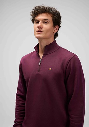 ELLESSE Bordo Erkek Fermuarlı Sweatshirt
