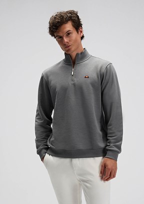 ELLESSE Anrasit Erkek Fermuarlı Sweatshirt