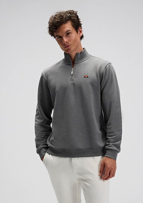 ELLESSE Anrasit Erkek Fermuarlı Sweatshirt