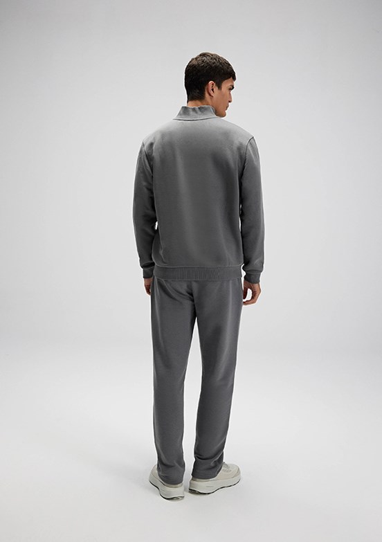 ELLESSE Anrasit Erkek Fermuarlı Sweatshirt