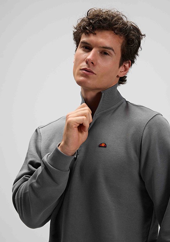 ELLESSE Anrasit Erkek Fermuarlı Sweatshirt