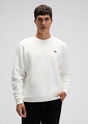 ELLESSE Beyaz Erkek Kapüşonsuz Sweatshirt