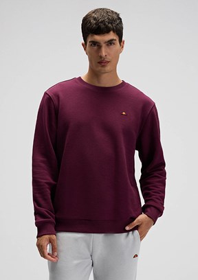 ELLESSE Bordo Erkek Kapüşonsuz Sweatshirt