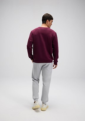 ELLESSE Bordo Erkek Kapüşonsuz Sweatshirt