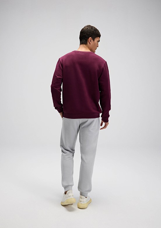 ELLESSE Bordo Erkek Kapüşonsuz Sweatshirt