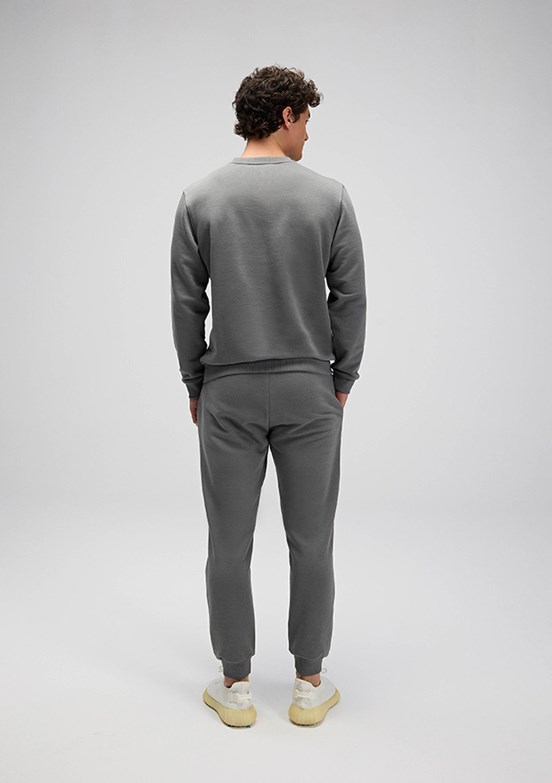 ELLESSE Anrasit Erkek Kapüşonsuz Sweatshirt
