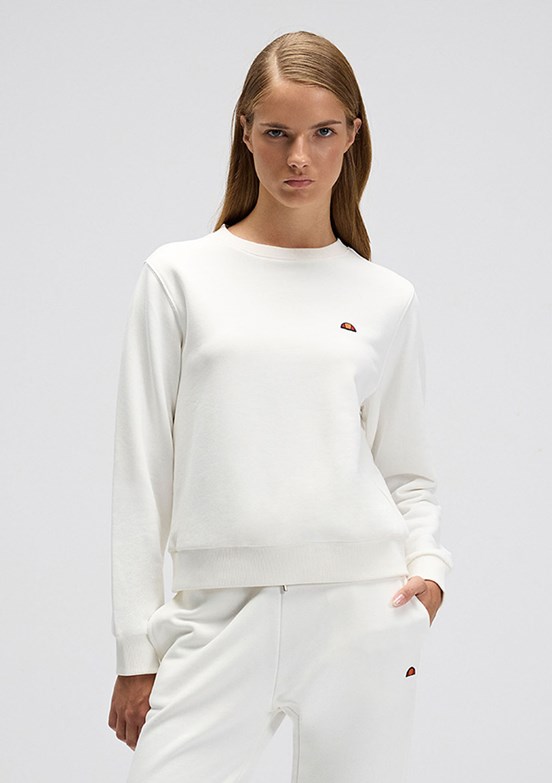 ELLESSE Beyaz Kadın Kapüşonsuz Sweatshirt