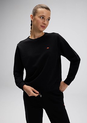 ELLESSE Siyah Kadın Kapüşonsuz Sweatshirt