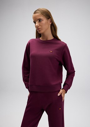 ELLESSE Bordo Kadın Kapüşonsuz Sweatshirt