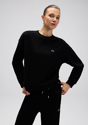 ELLESSE Siyah Kadın Kapüşonsuz Sweatshirt