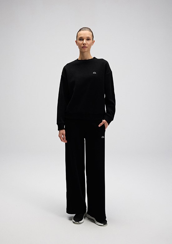 ELLESSE Siyah Kadın Kapüşonsuz Sweatshirt