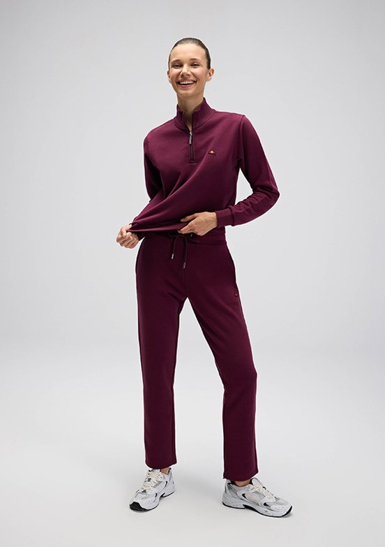 ELLESSE Bordo Kadın Fermuarlı Sweatshirt
