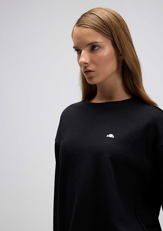ELLESSE Siyah Kadın Fermuarsız Kapüşonsuz Sweatshirt