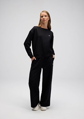ELLESSE Siyah Kadın Fermuarsız Kapüşonsuz Sweatshirt