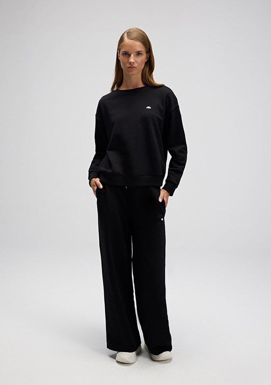 ELLESSE Siyah Kadın Fermuarsız Kapüşonsuz Sweatshirt