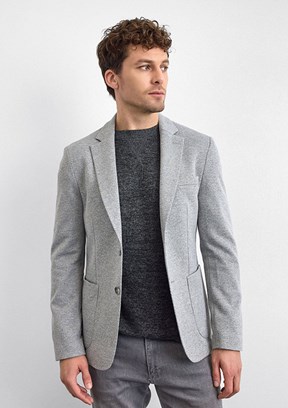 BACKANDBOND Gri Erkek Mono Yaka Ceket