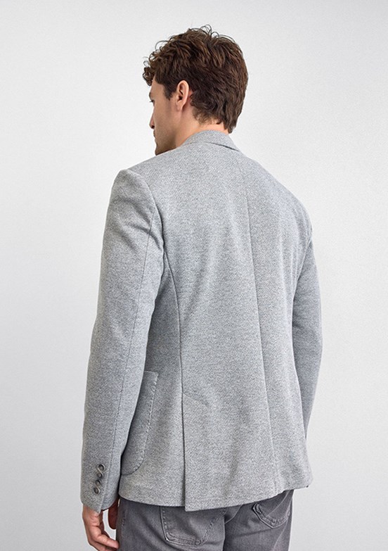 BACKANDBOND Gri Erkek Mono Yaka Ceket