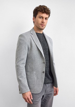 BACKANDBOND Gri Erkek Mono Yaka Ceket