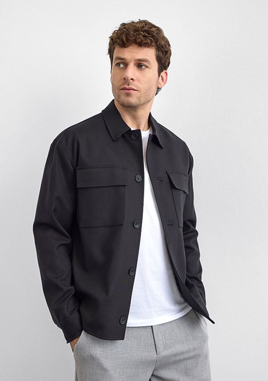 BACKANDBOND Siyah Erkek Basic Ceket