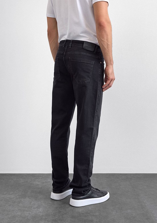 BACKANDBOND Siyah Erkek Normal Bel Jean Pantolon