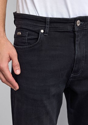 BACKANDBOND Siyah Erkek Normal Bel Jean Pantolon