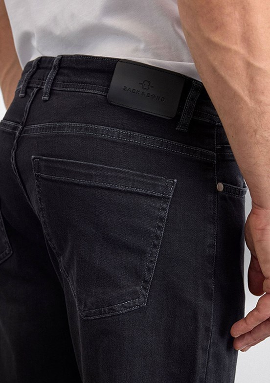 BACKANDBOND Siyah Erkek Normal Bel Jean Pantolon