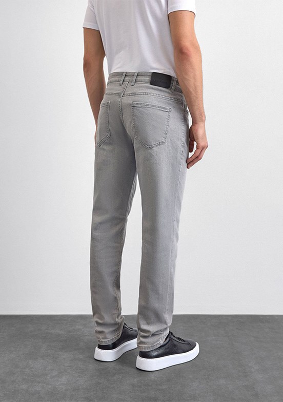 BACKANDBOND Gri Erkek Normal Bel Jean Pantolon