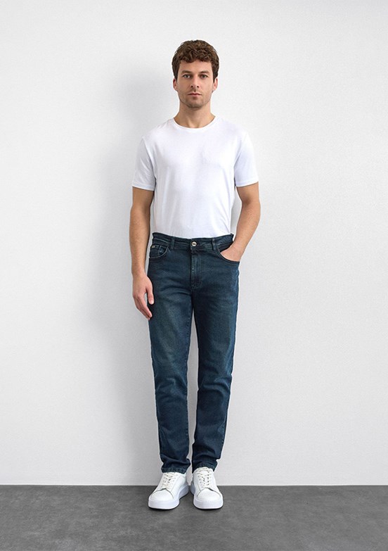 BACKANDBOND Lacivert Erkek Normal Bel Jean Pantolon