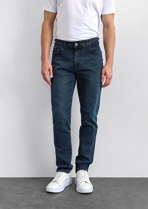 BACKANDBOND Lacivert Erkek Normal Bel Jean Pantolon