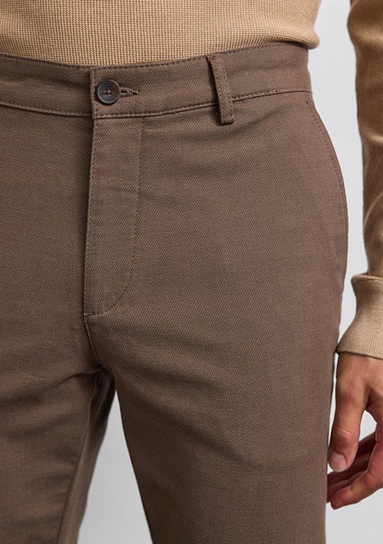 BACKANDBOND - B35W30012 Erkek Kahverengi Chino Pantolon