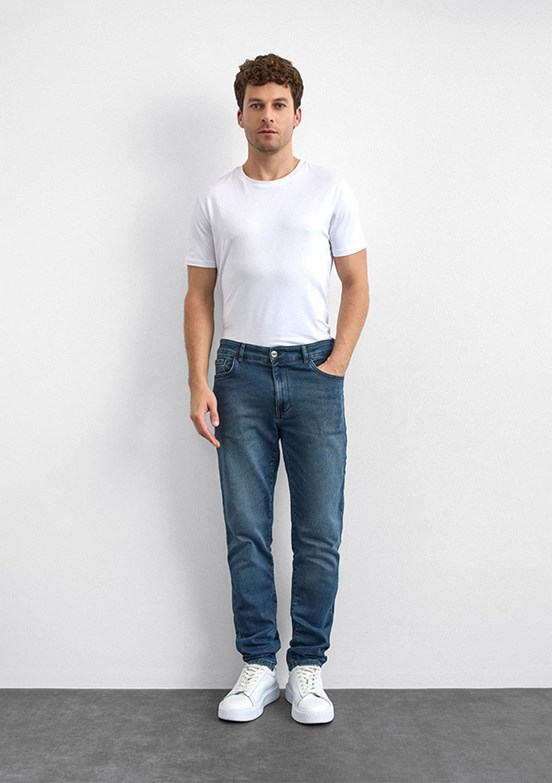 BACKANDBOND Lacivert Erkek Normal Bel Jean Pantolon