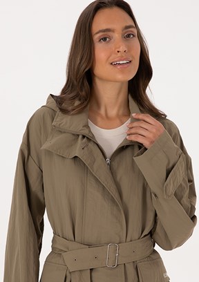 US POLO ASSN Bej Kadın Basic Kaban