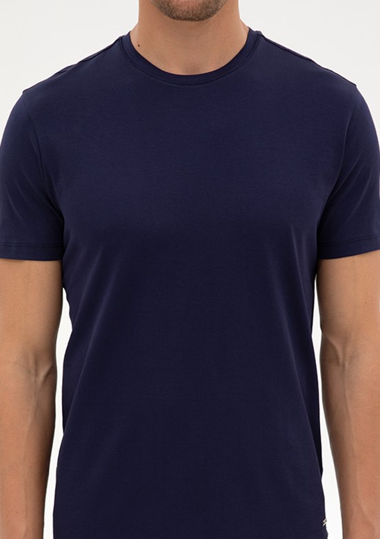 PİERRE CARDİN Erkek Lacivert Basic T-Shirt