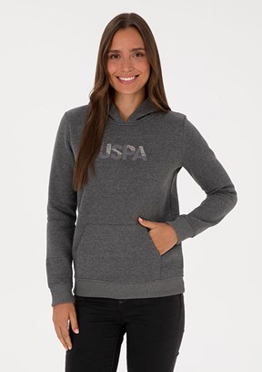 US POLO ASSN Antrasit Kadın Basic Sweatshirt