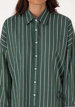 US POLO ASSN Yeşil Kadın Uzun Kol Gömlek