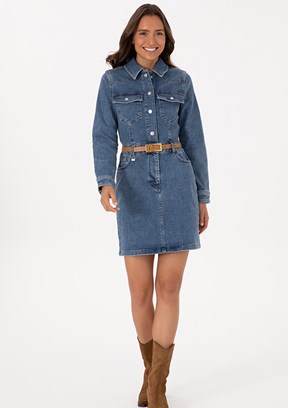 US POLO ASSN Mavi Kadın Denim Elbise