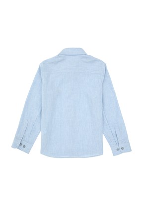 US POLO ASSN Mavi Erkek Çocuk Uzun Kol Gömlek