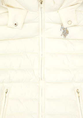 US POLO ASSN Beyaz Kız Çocuk Regular Yelek