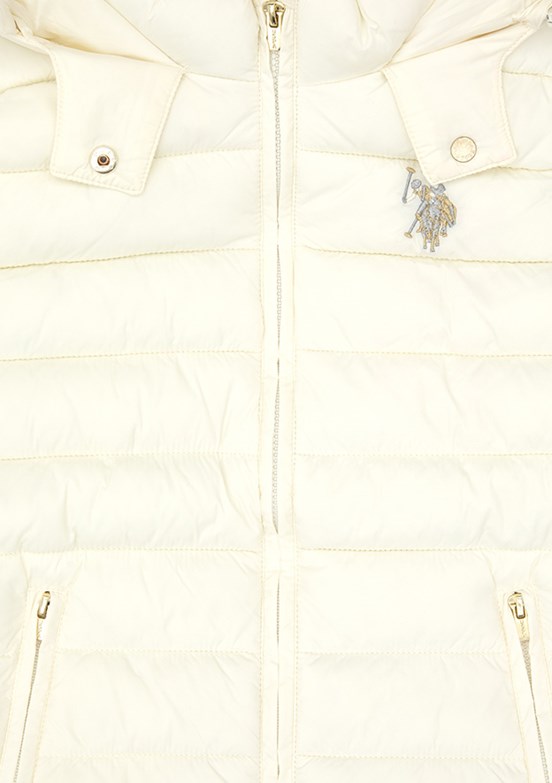 US POLO ASSN Beyaz Kız Çocuk Regular Yelek