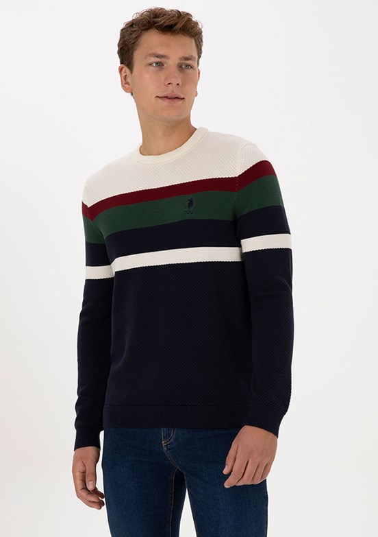 US POLO ASSN Lacivert Erkek Slim Kazak