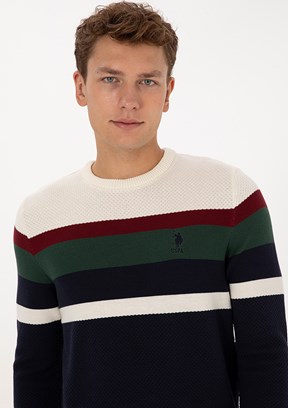 US POLO ASSN Lacivert Erkek Slim Kazak