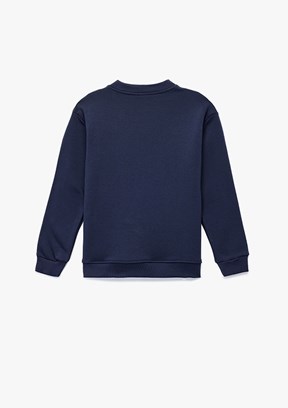 KOTON - 6WKB10063TK Erkek Çocuk Lacivert Baskılı Sweatshirt