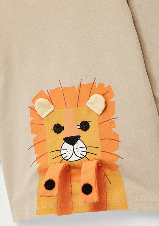 KOTON Bej Erkek Bebek Uzun Kol T-Shirt