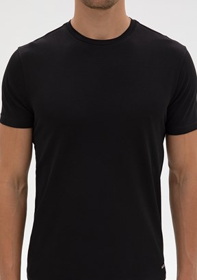 PİERRE CARDİN Erkek Siyah Slim T-Shirt