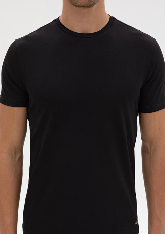 PİERRE CARDİN Erkek Siyah Slim T-Shirt