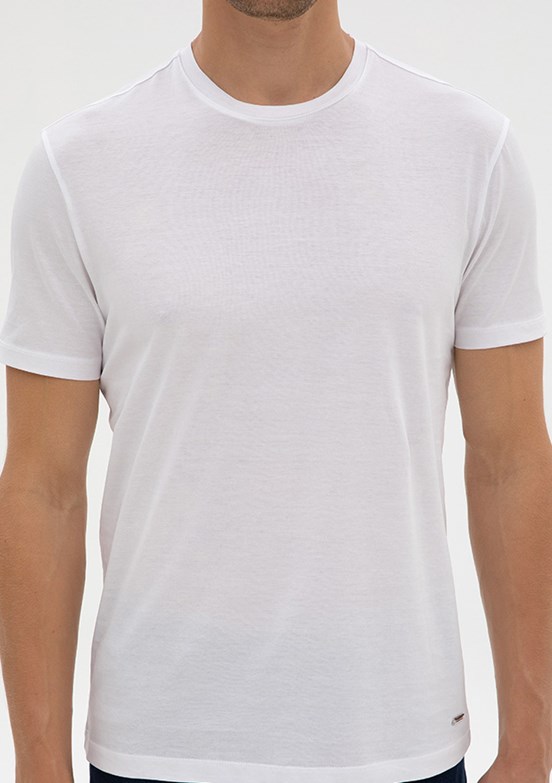 PİERRE CARDİN Erkek Beyaz Slim T-Shirt