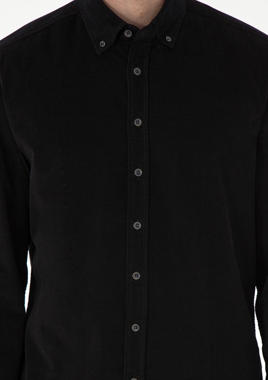 PİERRE CARDİN Siyah Erkek Uzun Kol Gömlek