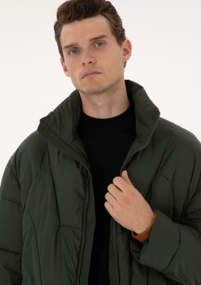 PİERRE CARDİN Yeşil Erkek Kısa Mont